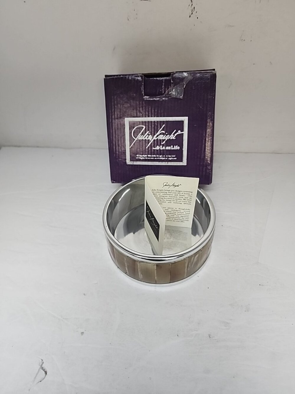 Julia Knight Classic 5“Wine Coaster Tiger's Eye Horn Store Display